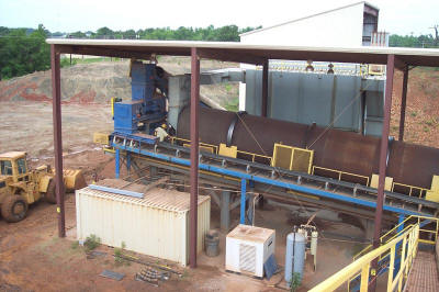 Bypass feed to a rotary dryer for heave clay in the brick industry