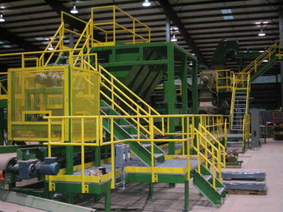 Clay brick pug mill, extruder, even-feeder and related equipment, walkways, platforms and structures.